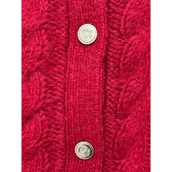 Cult Gaia X Gap Collab Cable Knit Crop Cardigan Size Large NWT - Picture 2 of 7